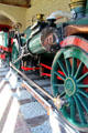Wheels & water tank of Fire Queen tender locomotive built for Padarn Railway at Penrhyn Castle Rail Museum. Bangor, Wales.