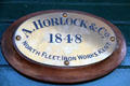 Makers plate of Fire Queen locomotive at Penrhyn Castle Rail Museum. Bangor, Wales.